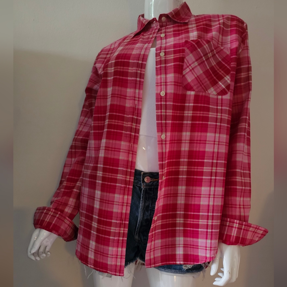 Ralph Lauren Boyfriend Plaid Button Down Shirt. Denim and Supply